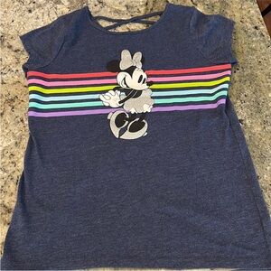 Minnie Mouse T-Shirt Rainbow Stripe